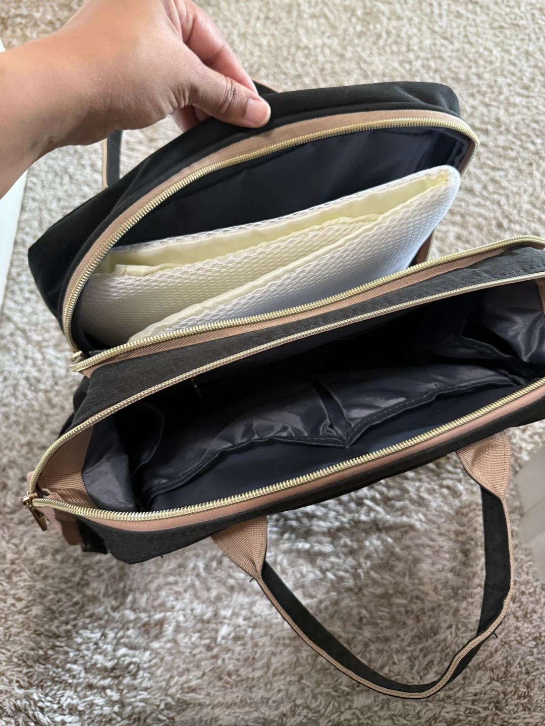 Black Diaper Backpack with Insulated Pockets - photo 3