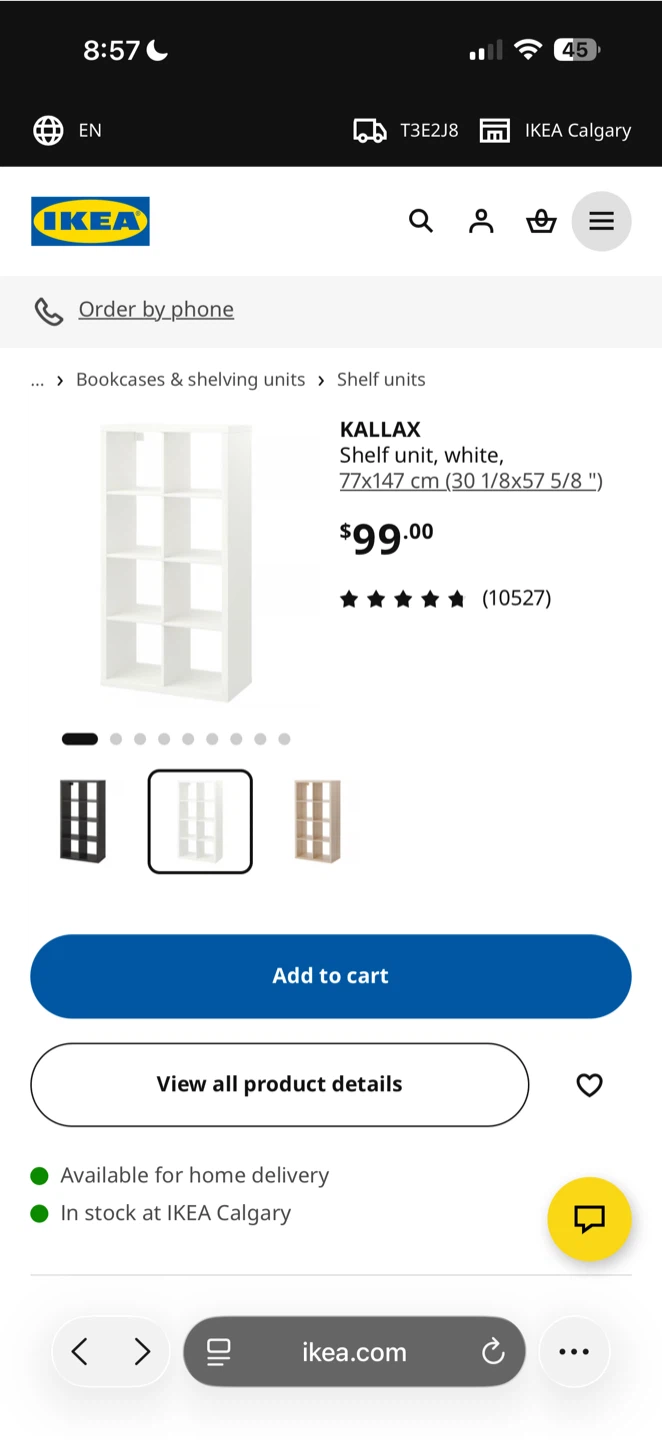 IKEA KALLAX Shelf Unit - White - photo 2