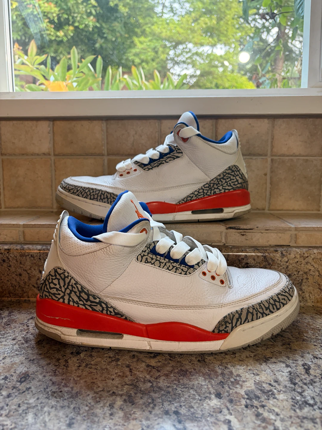 Air Jordan 3 Retro White Cement Orange Blue