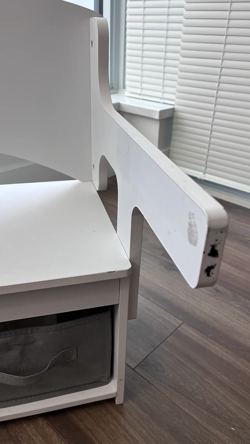 White Kids desk/bench - photo 2