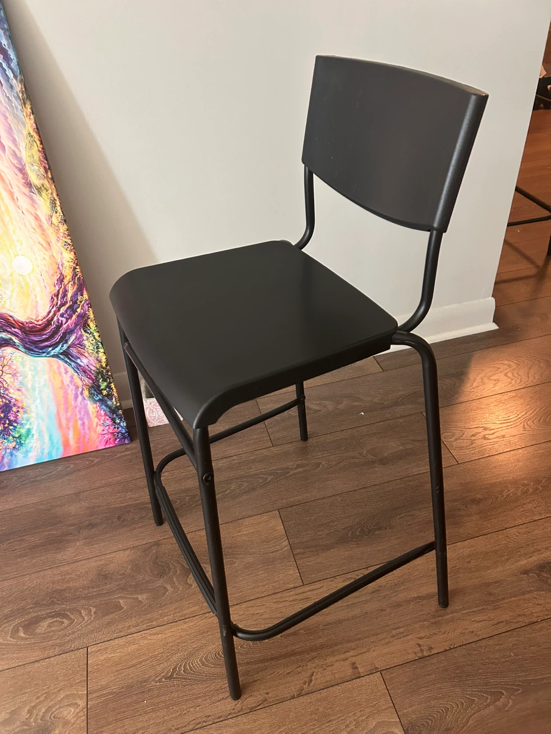 4 Black Counter Stools