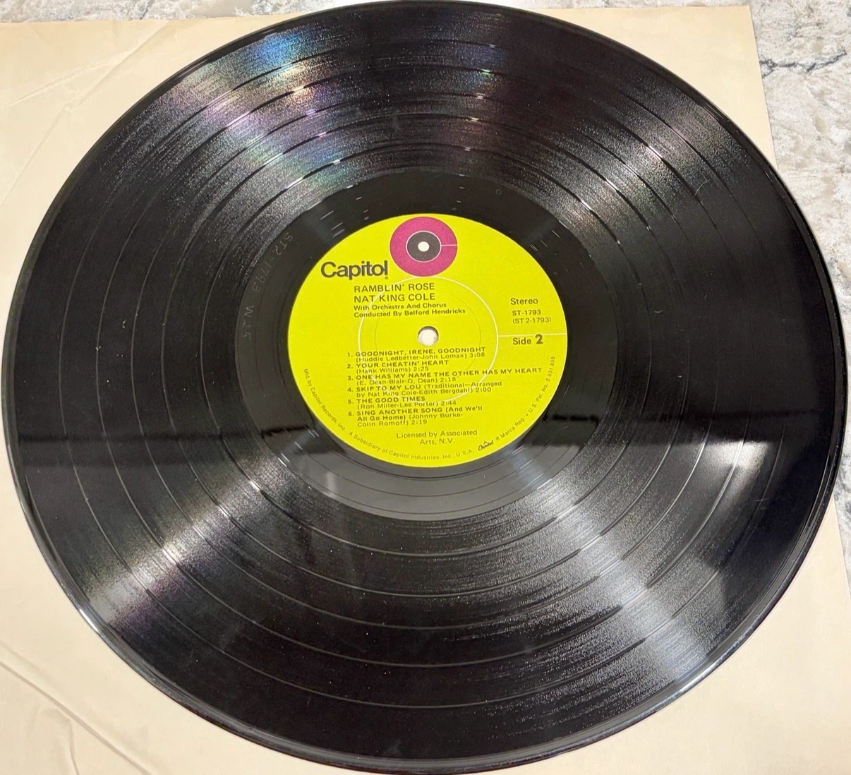 Nat King Cole – Ramblin’ Rose 1962 Capitol (ST-1793) Record - photo 4