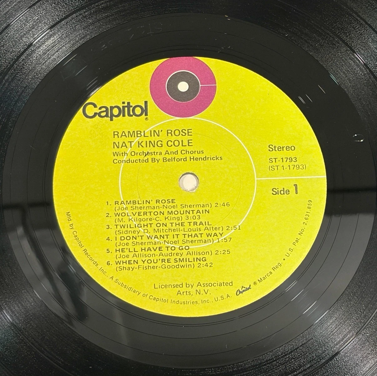 Nat King Cole – Ramblin’ Rose 1962 Capitol (ST-1793) Record - photo 5