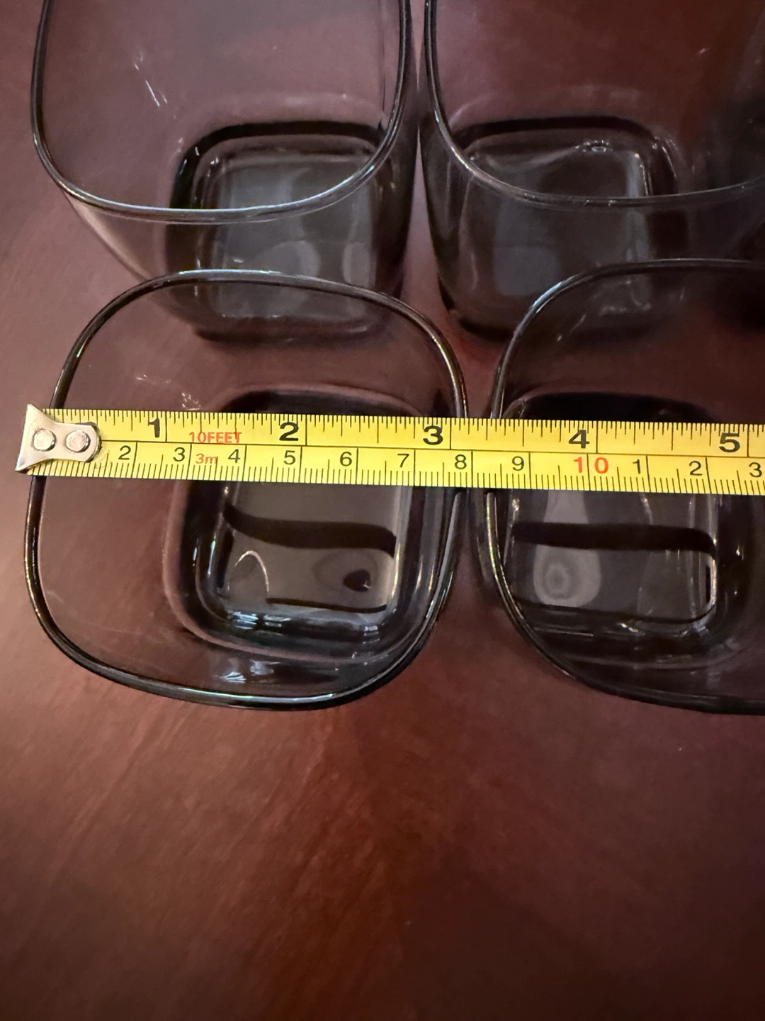 Set of 8 Smoke Grey Square Tumbler Glasses - photo 4