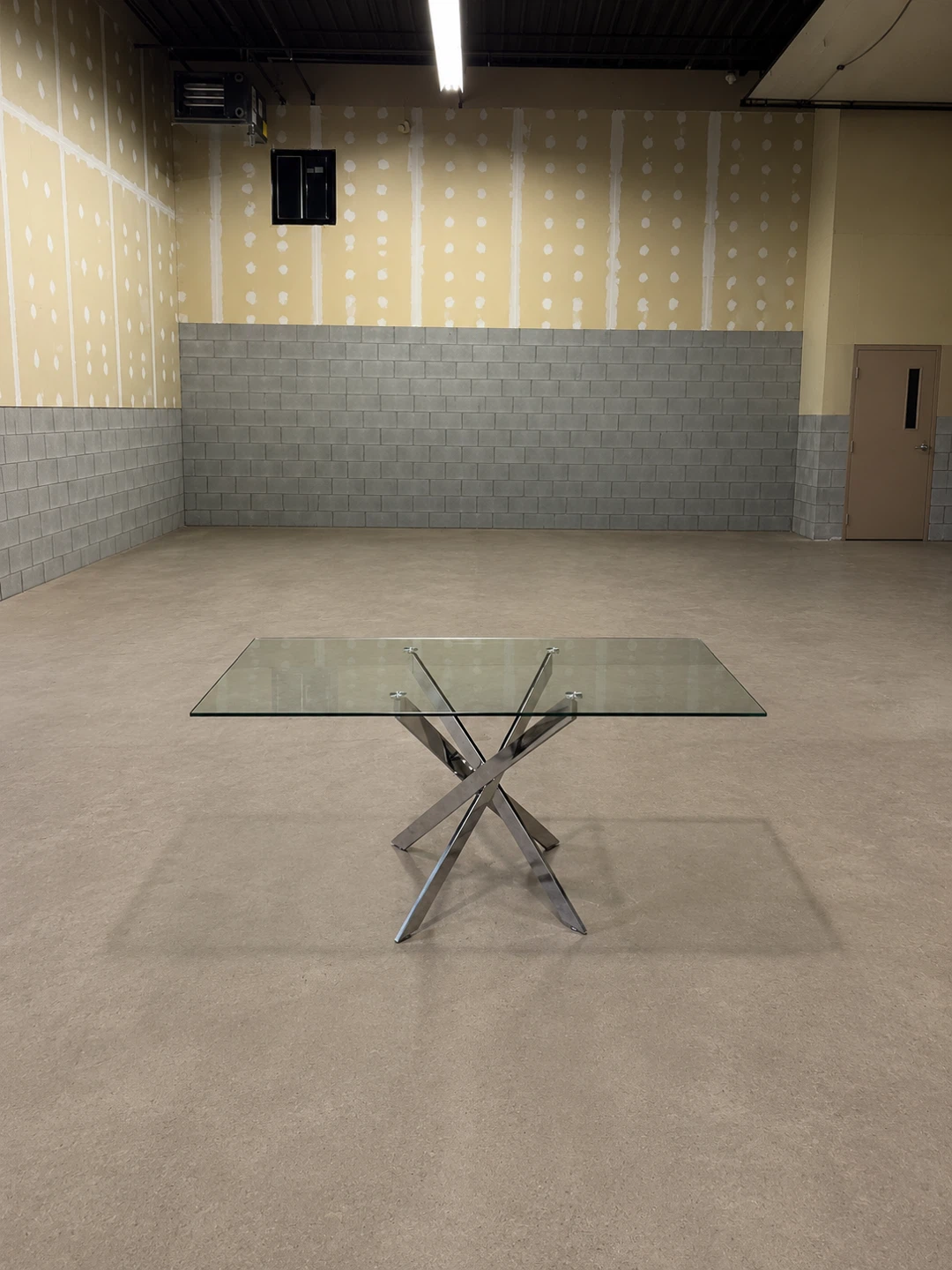 Modern Rectangular Glass Dining Table – 160 × 90 cm