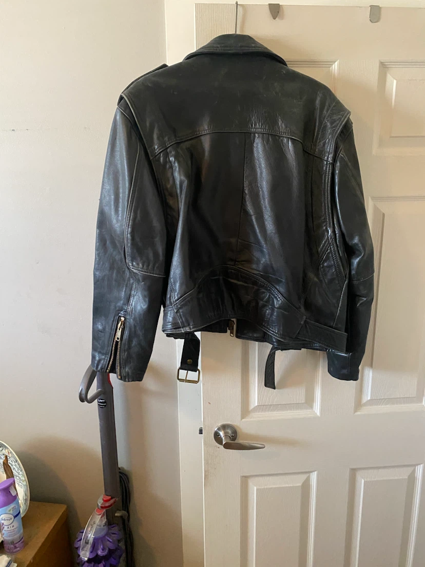 Vintage Leather Motorcycle Jacket