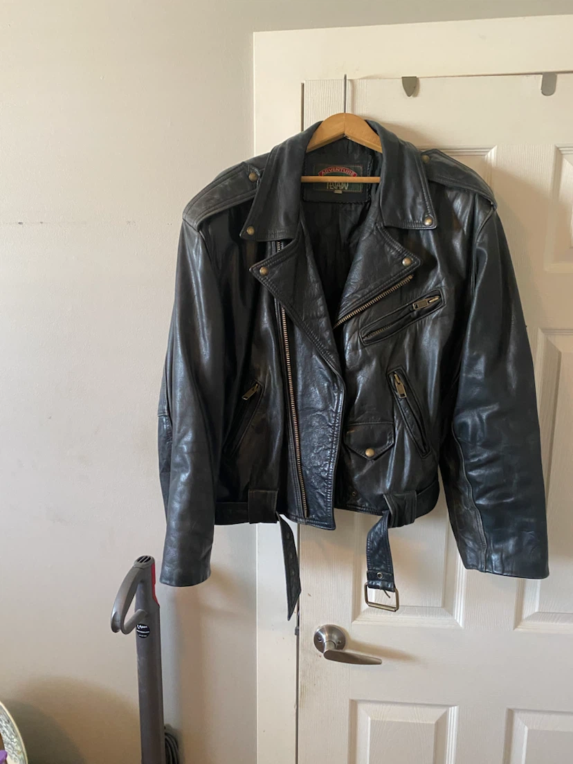 Vintage Leather Motorcycle Jacket - photo 2