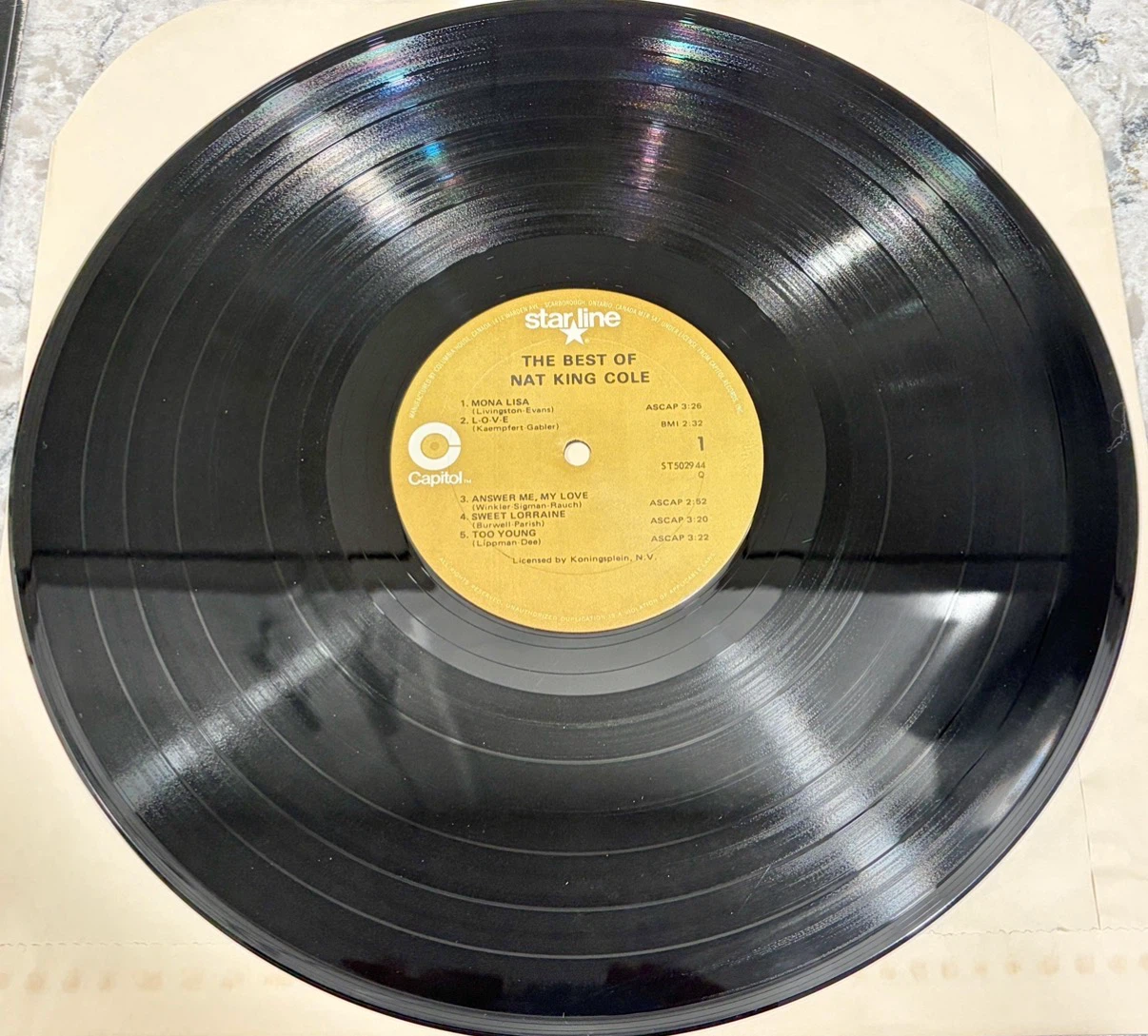 Nat King Cole Best of Nat King Cole Record 🇨🇦 Press ST 5029 44 Q - photo 3