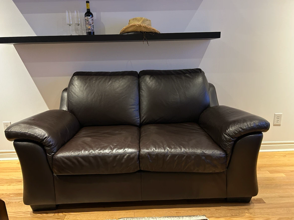 leather sofa and love seat from Leon’s Furniture - photo 2