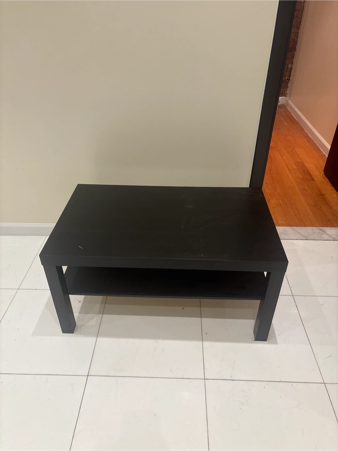 Black TV Stand with Shelf