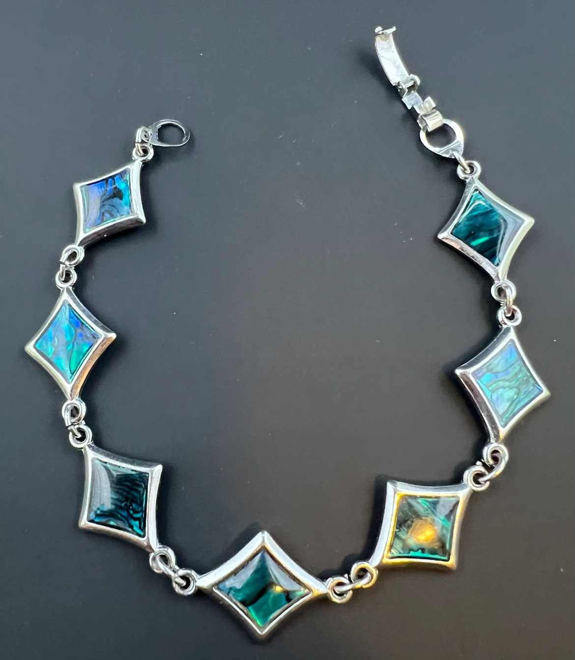 Iridescent Abalone Link Bracelet