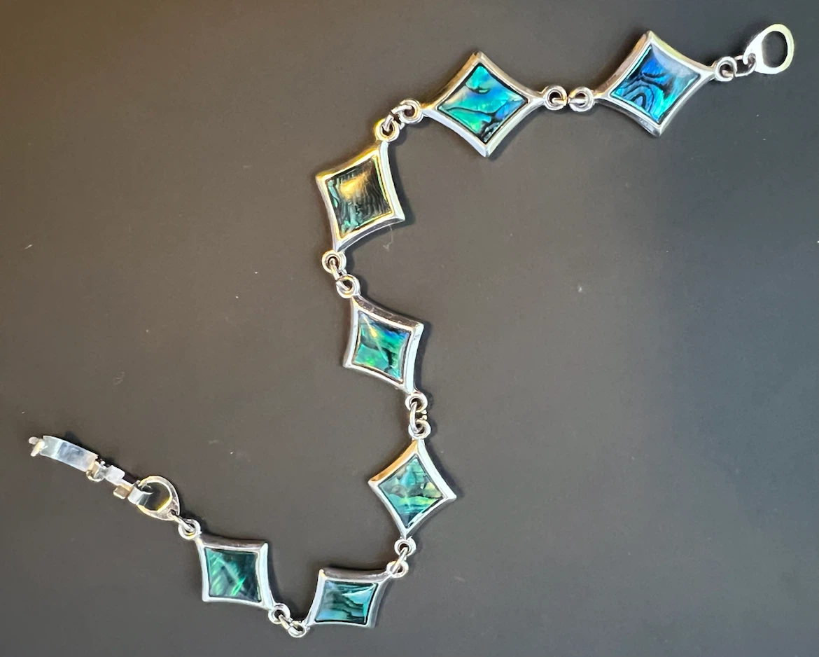 Iridescent Abalone Link Bracelet - photo 4