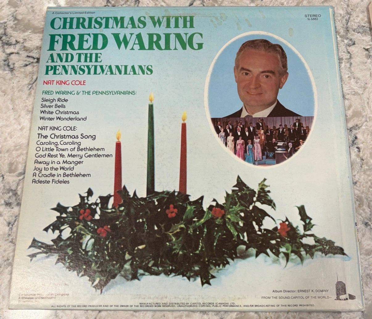 Christmas W/ Nat King Cole & Fred Waring Record SL-6883 - photo 2