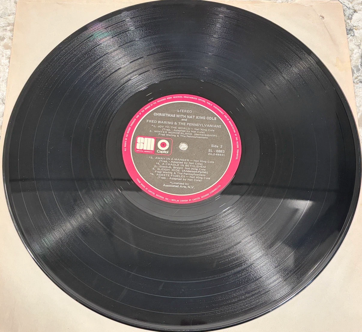 Christmas W/ Nat King Cole & Fred Waring Record SL-6883 - photo 4