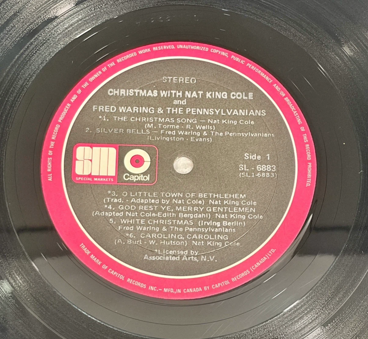 Christmas W/ Nat King Cole & Fred Waring Record SL-6883 - photo 5