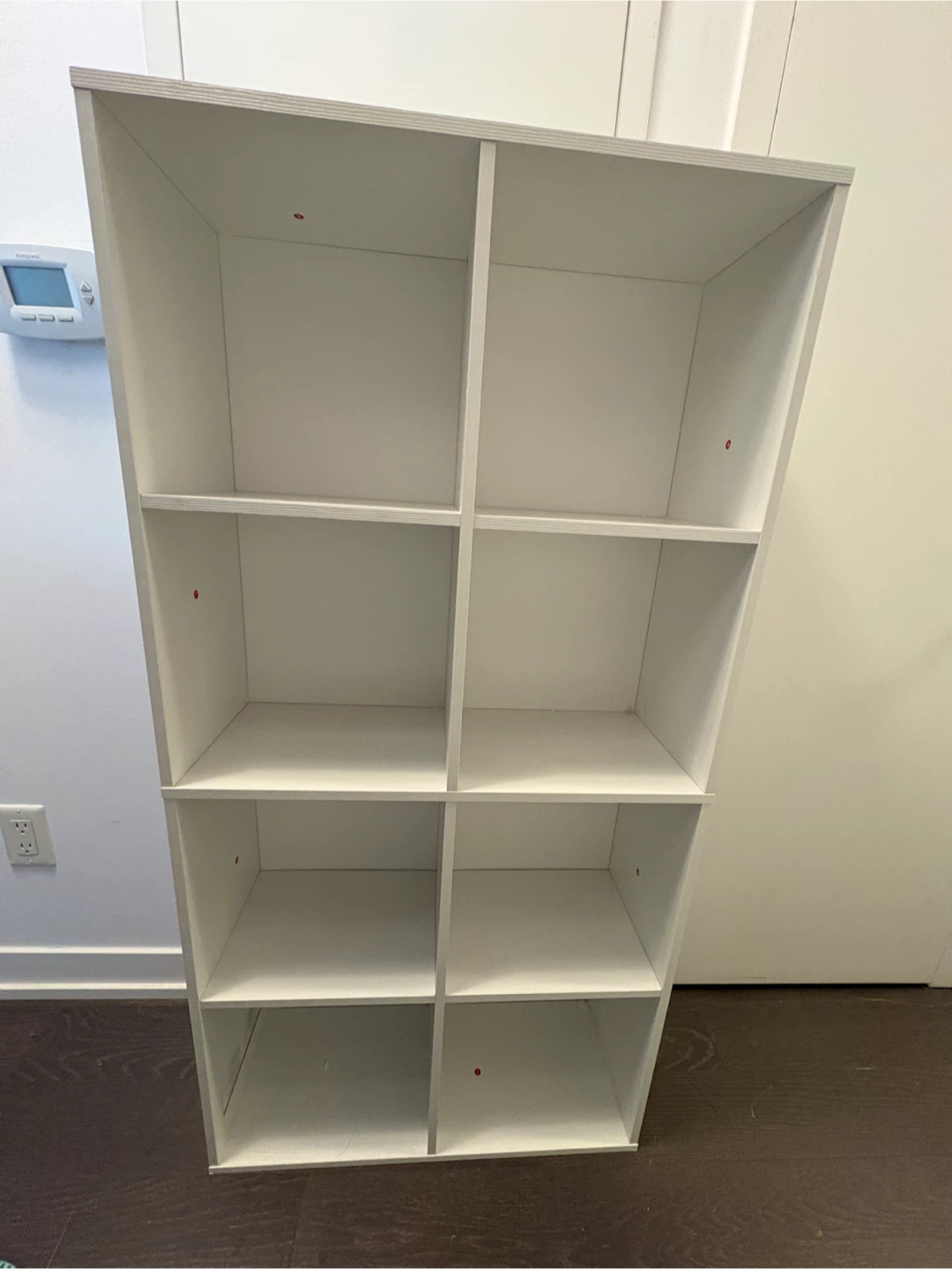 White 8-Cube Storage Shelf