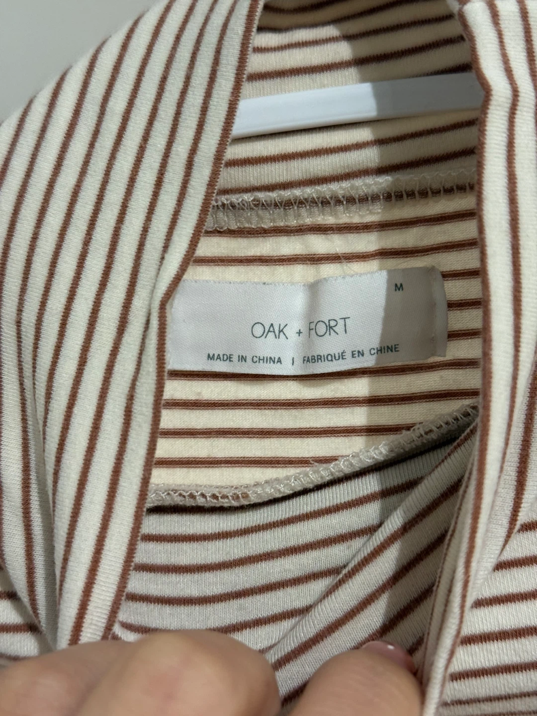 Oak + Fort Striped Turtleneck Sweater Size M - photo 3
