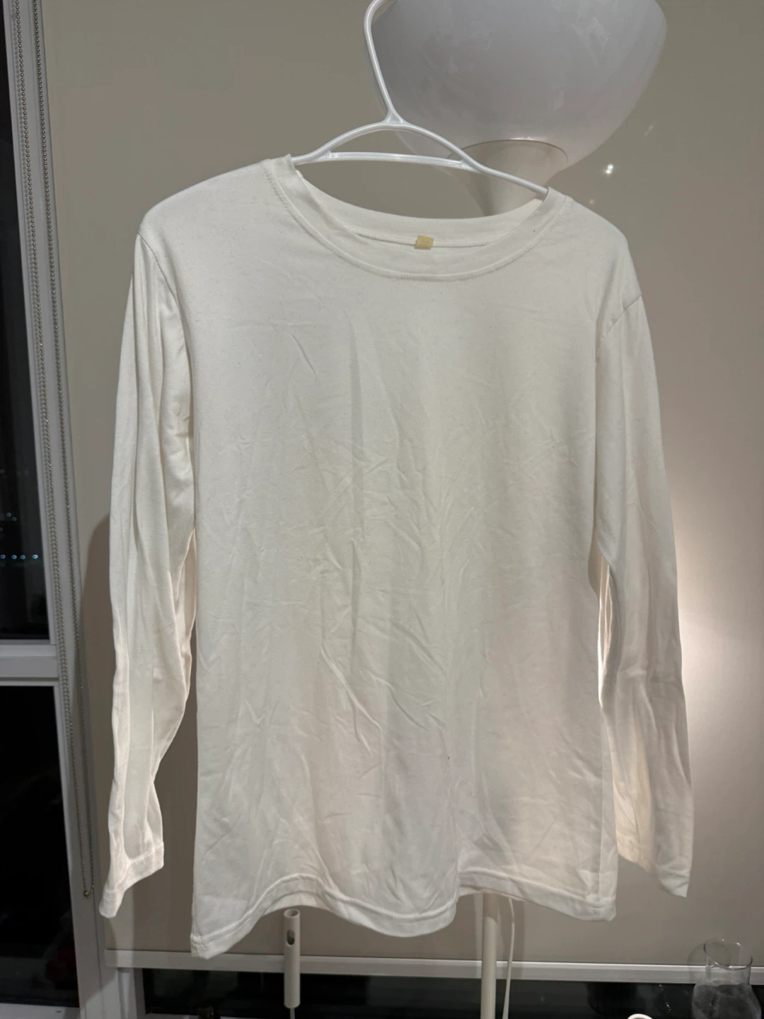 White long-sleeve t-shirt