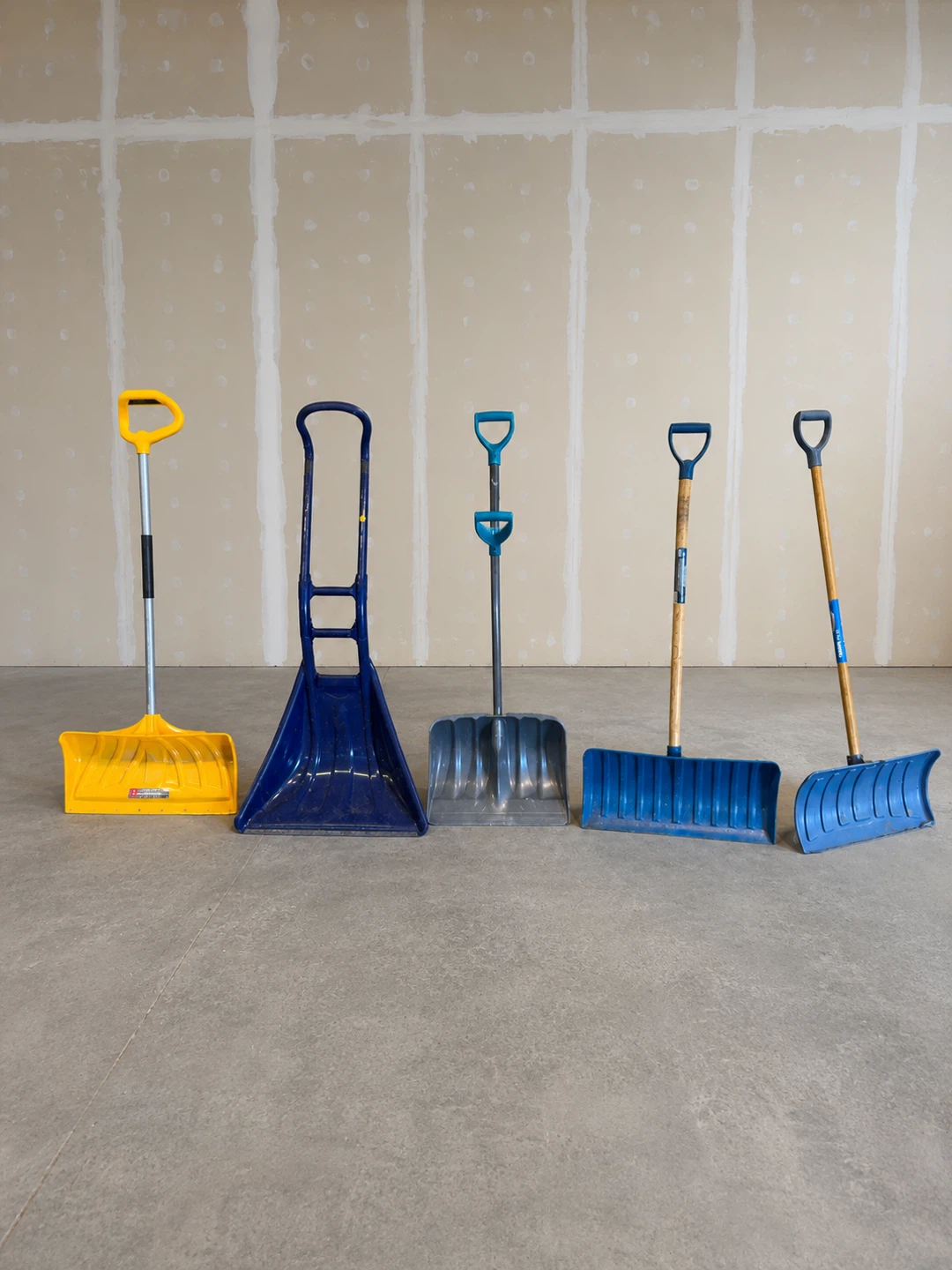 Lot of 5 Used Snow Shovels & Pushers