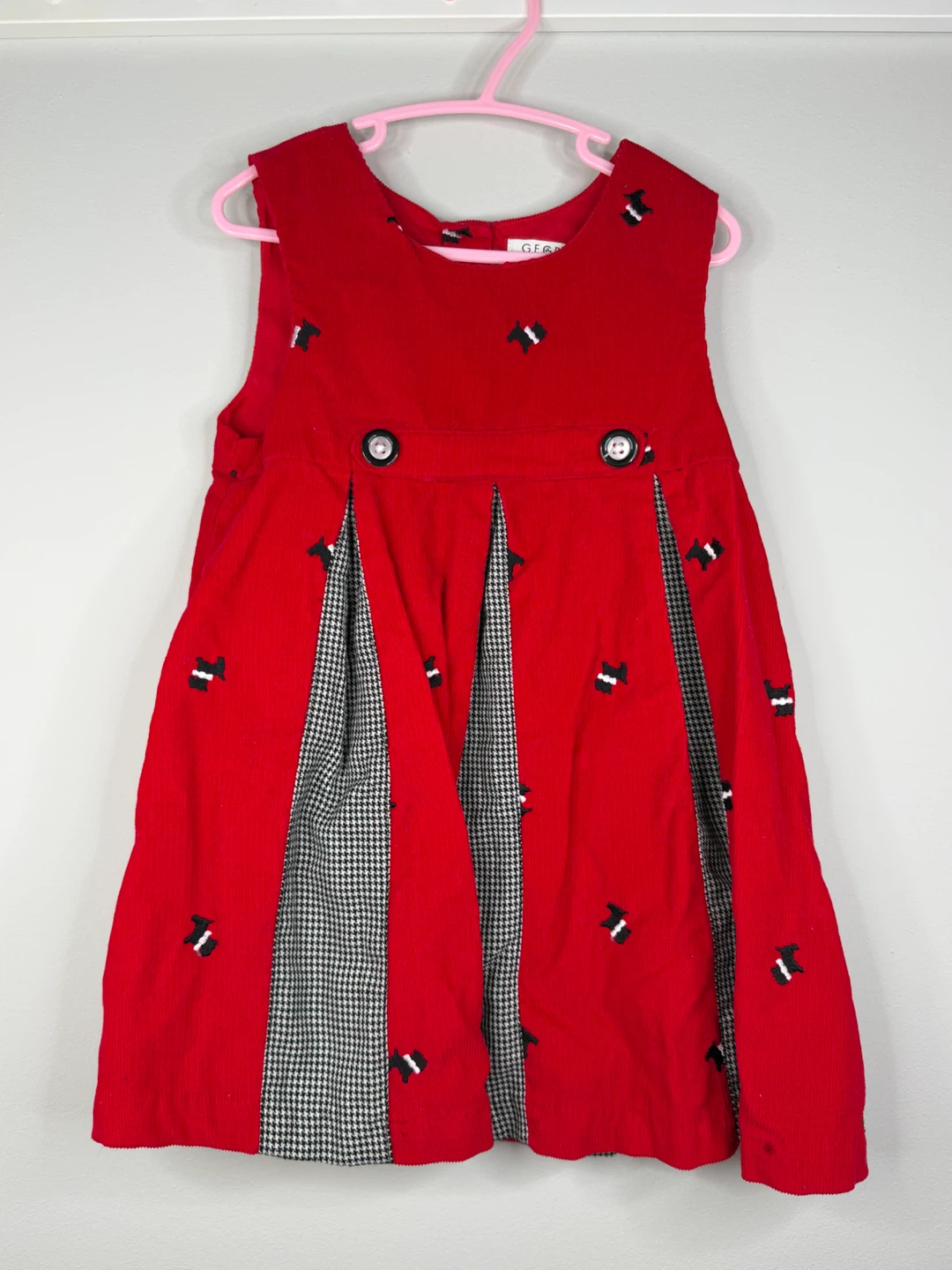 George Girls' Red Corduroy Dress - Size 3T