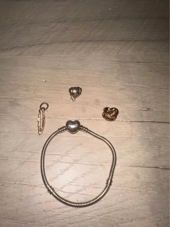 Pandora Sterling Silver Bracelet with Charms - photo 3