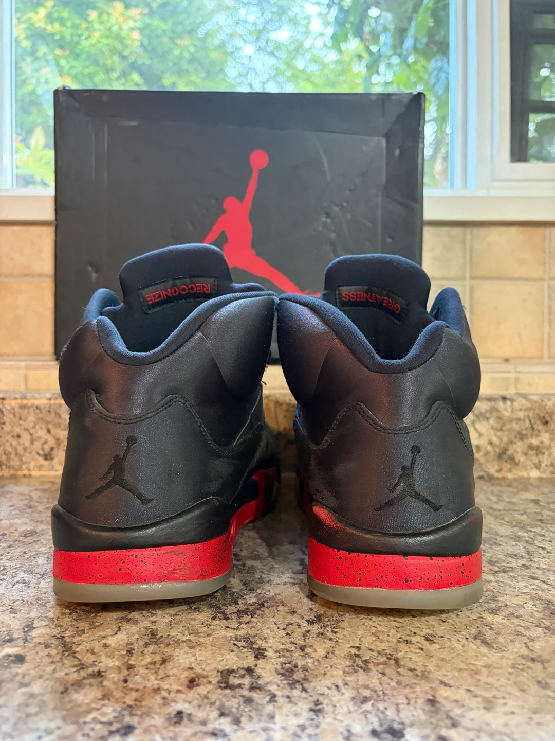 Air Jordan 5 Retro 'Black Red' Sneakers - photo 2