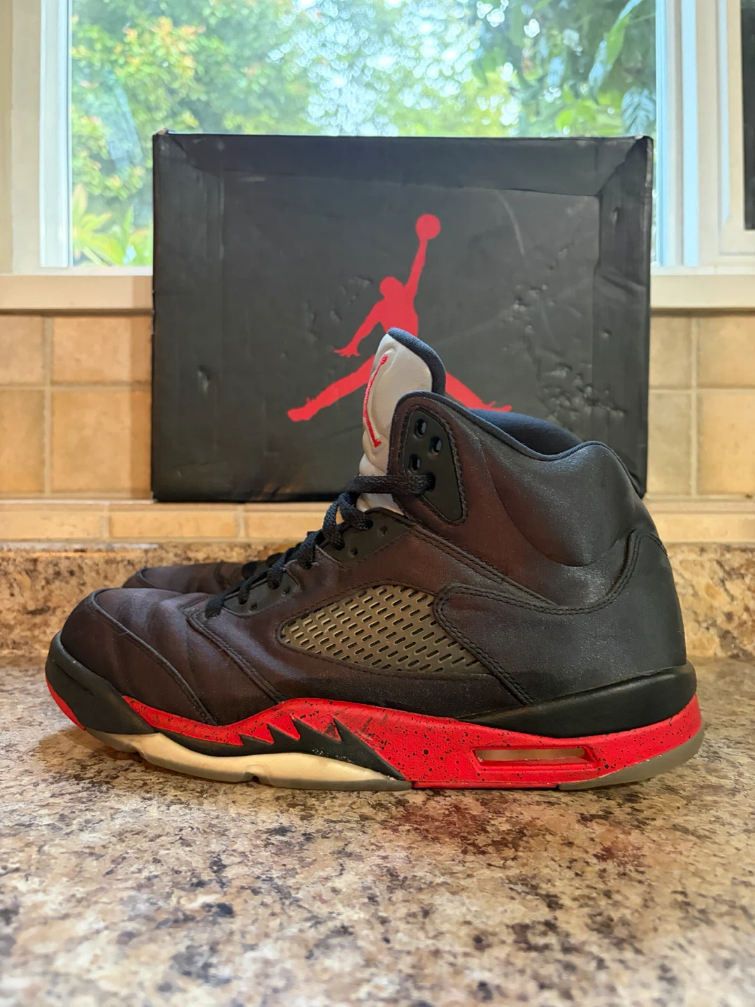 Air Jordan 5 Retro 'Black Red' Sneakers - photo 3