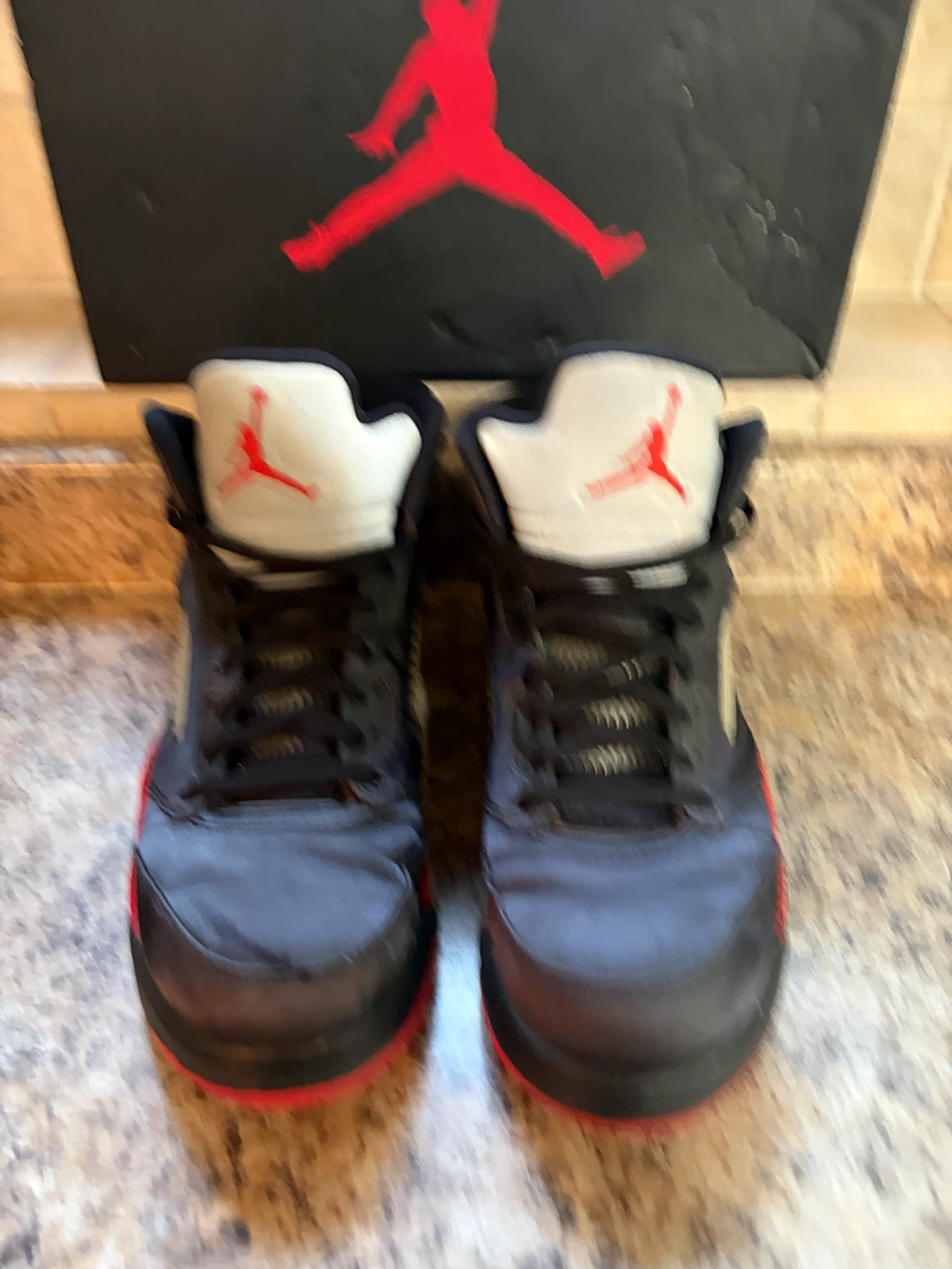 Air Jordan 5 Retro 'Black Red' Sneakers - photo 4