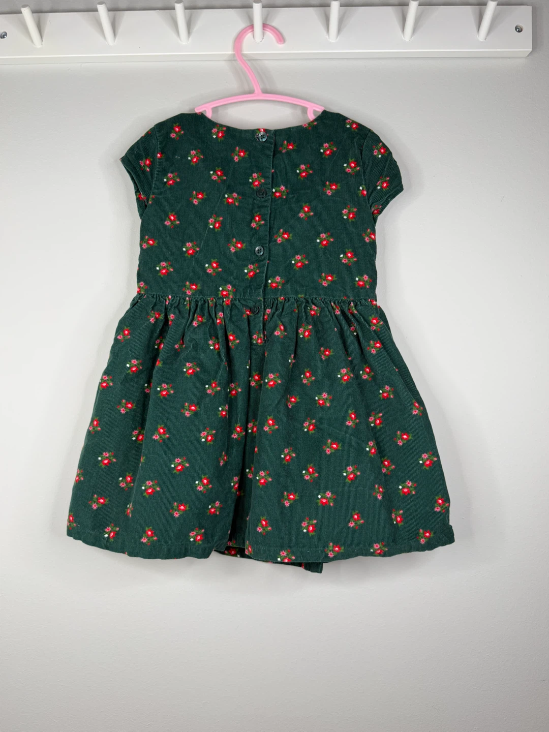 Carter's Green Floral Corduroy Dress - Size 2T - photo 2