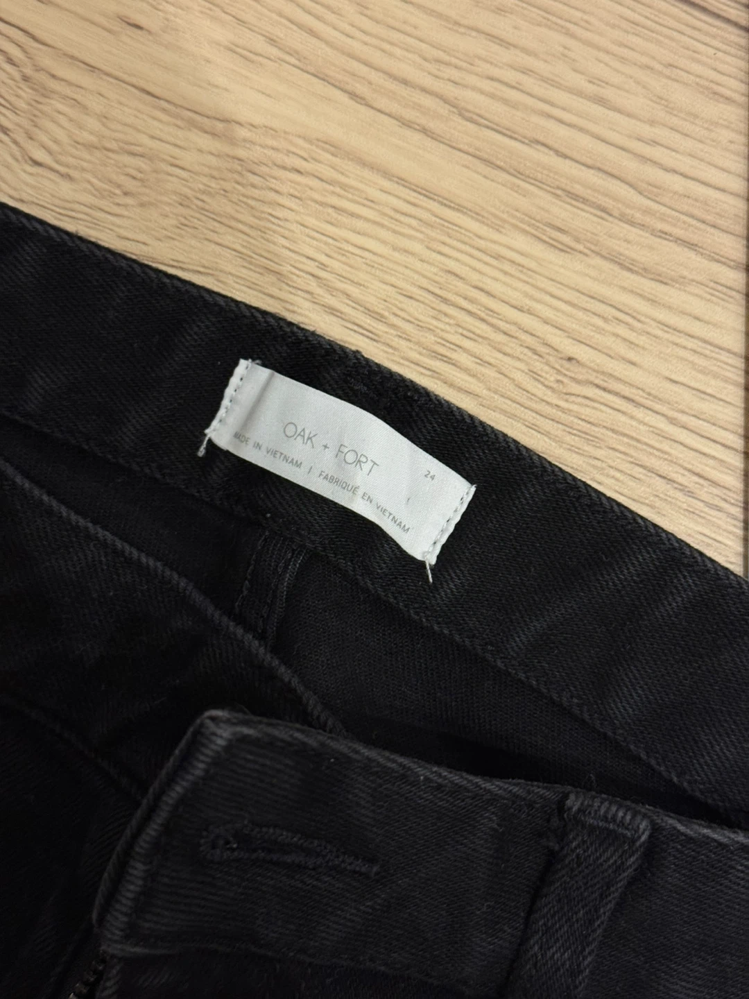Oak + Fort Black Jeans - Size 24
