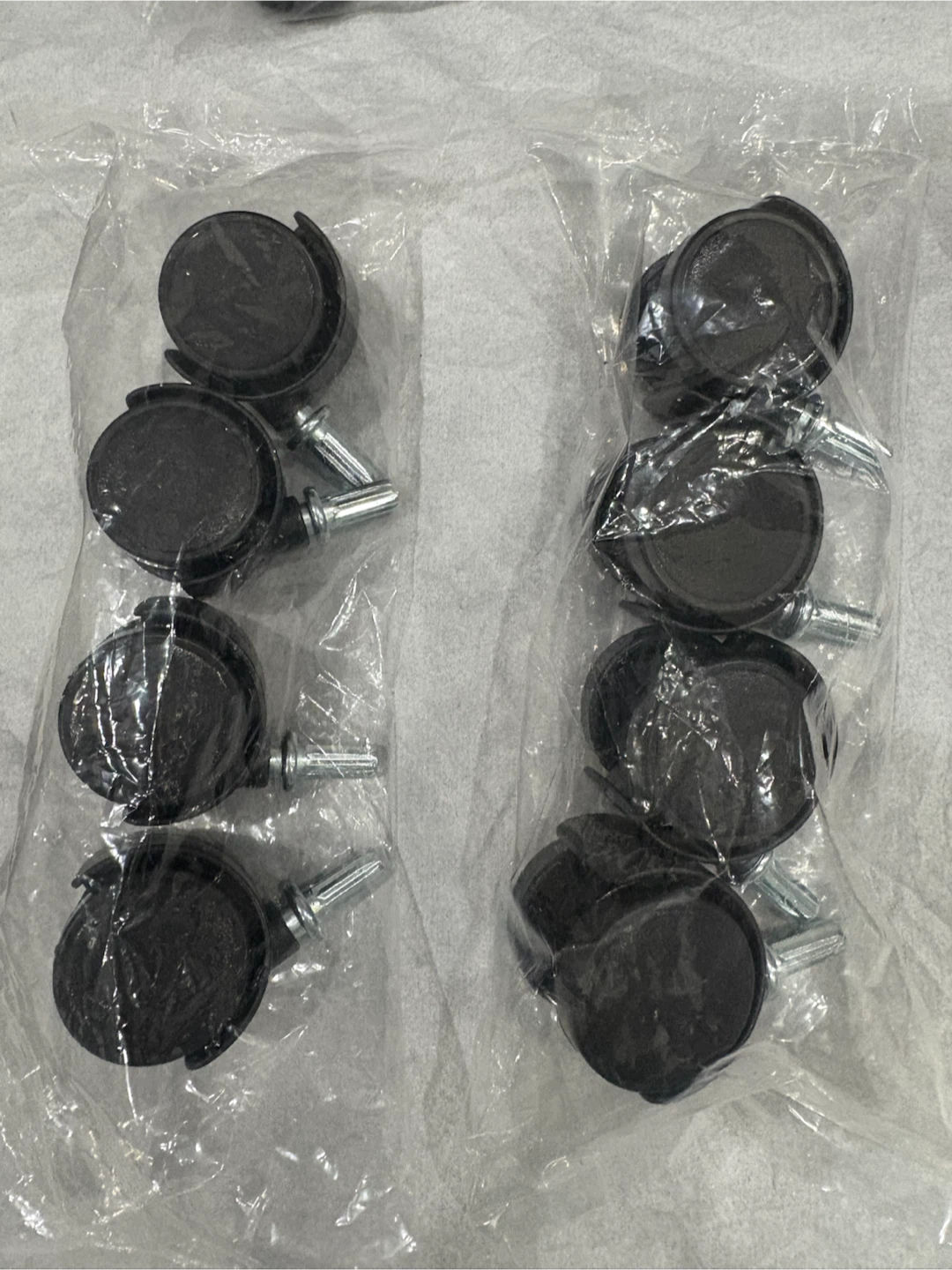 New $5 each 4pcs set (total of 28 pcs) Black Caster Wheels - photo 2