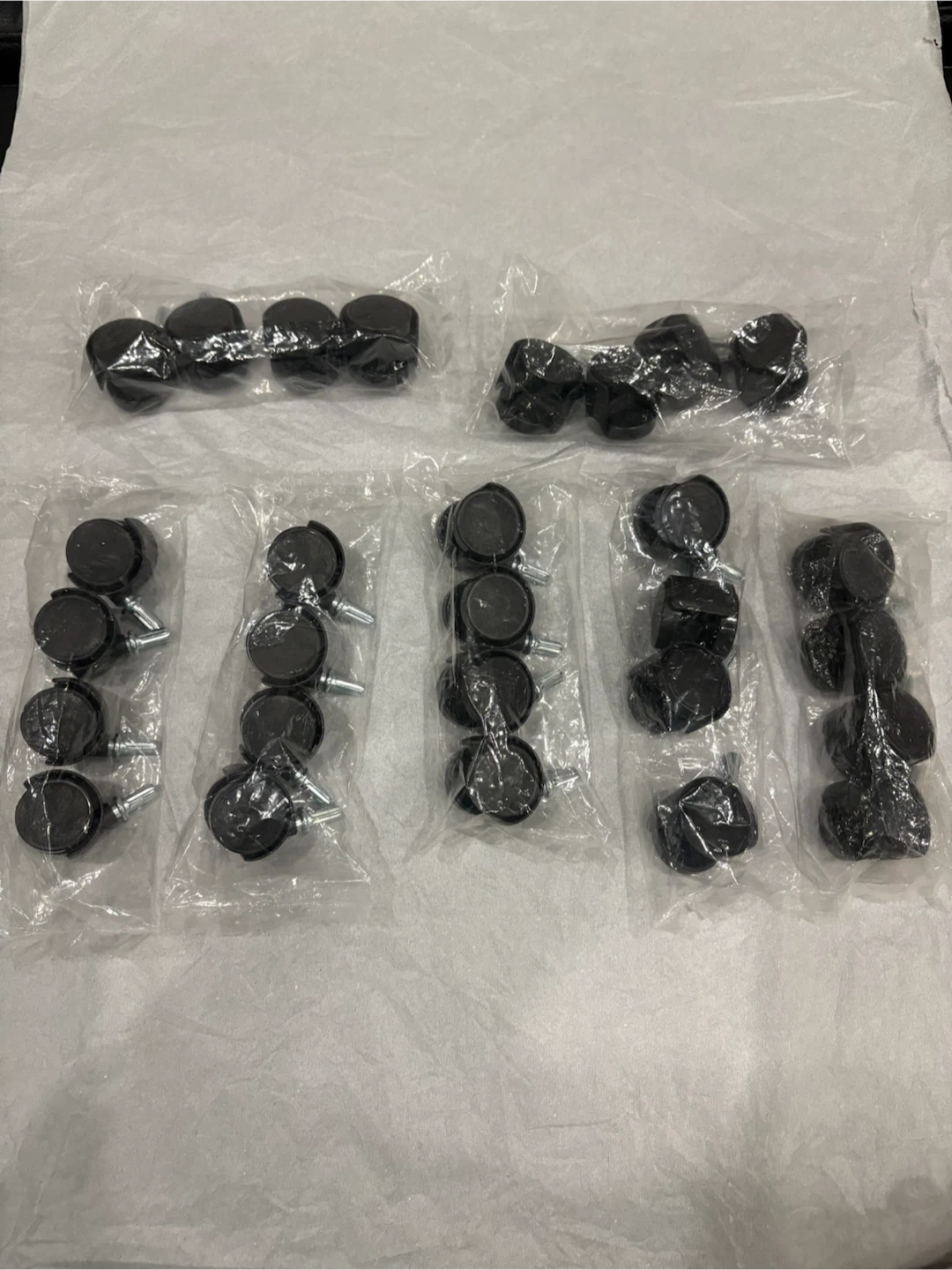 New $5 each 4pcs set (total of 28 pcs) Black Caster Wheels - photo 4