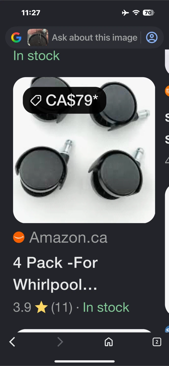 New $5 each 4pcs set (total of 28 pcs) Black Caster Wheels - photo 5