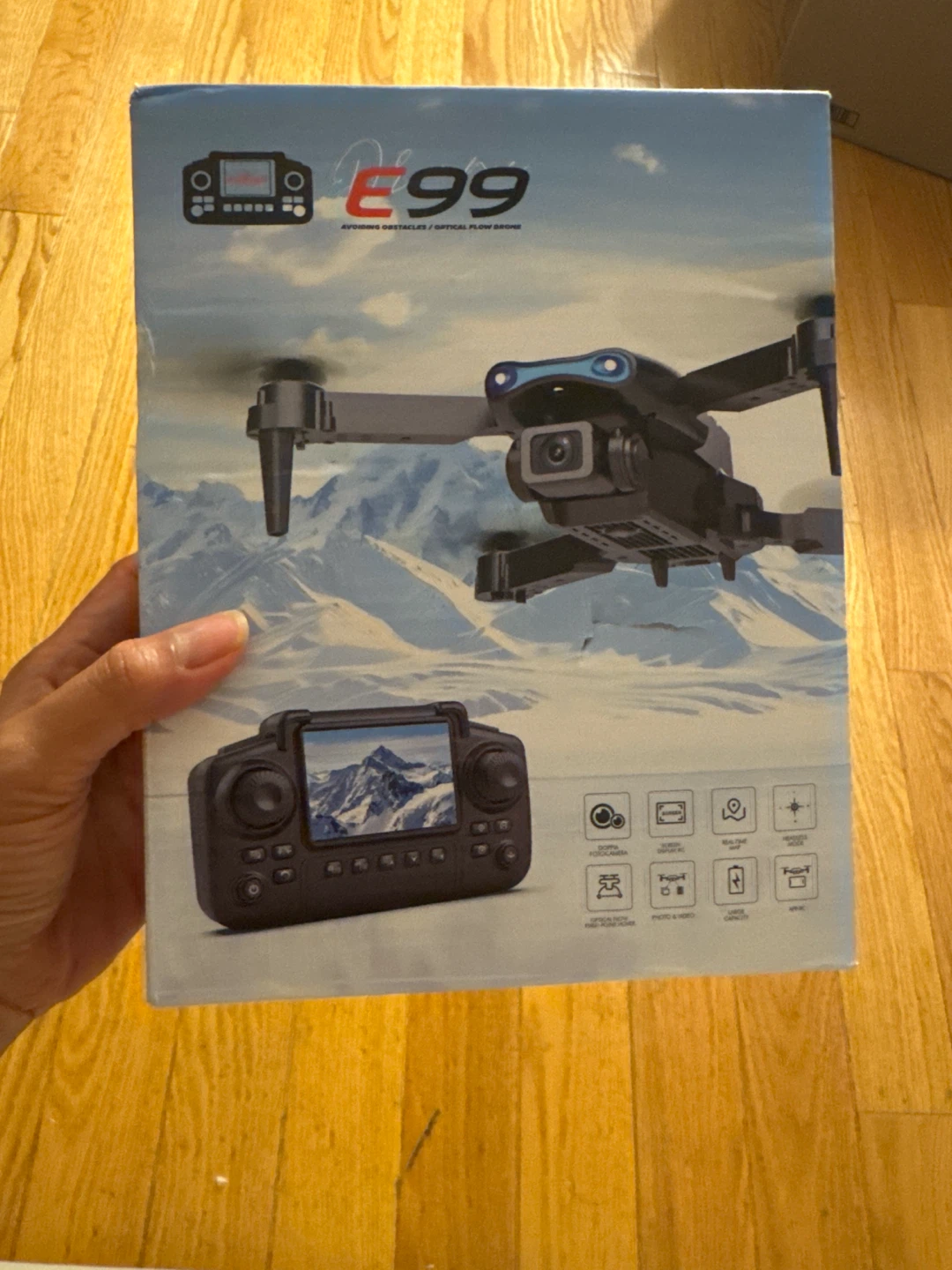 E99 Screen Foldable Dual Camera Drone w/ Remote & Carry Case