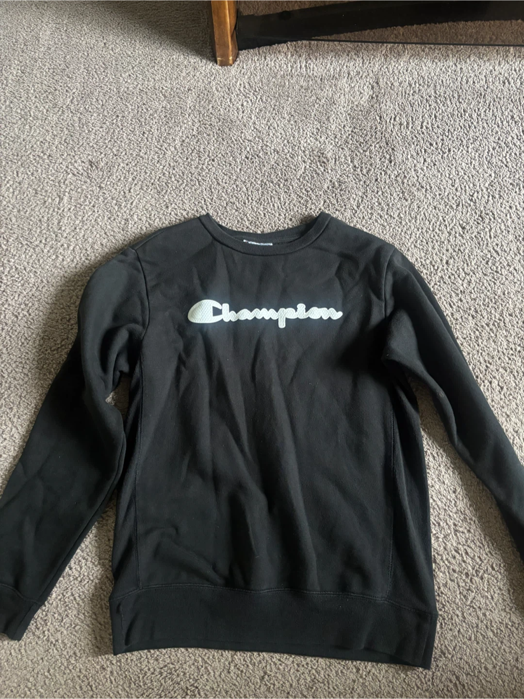 Champion Crewneck Sweatshirt - KIDS XL Black