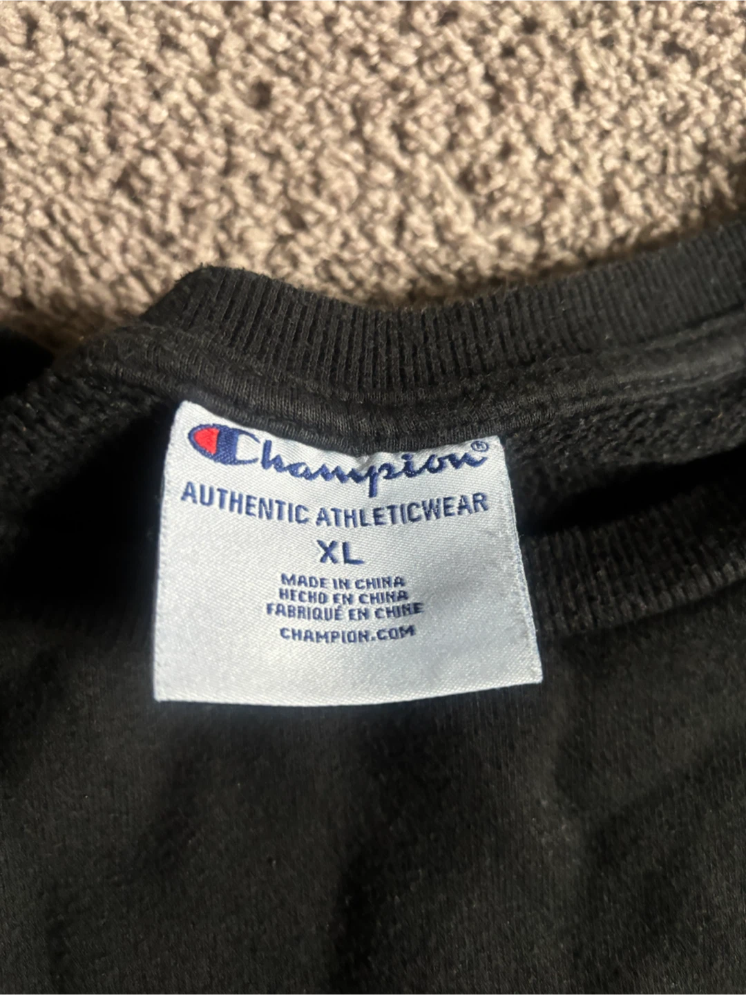 Champion Crewneck Sweatshirt - KIDS XL Black - photo 3