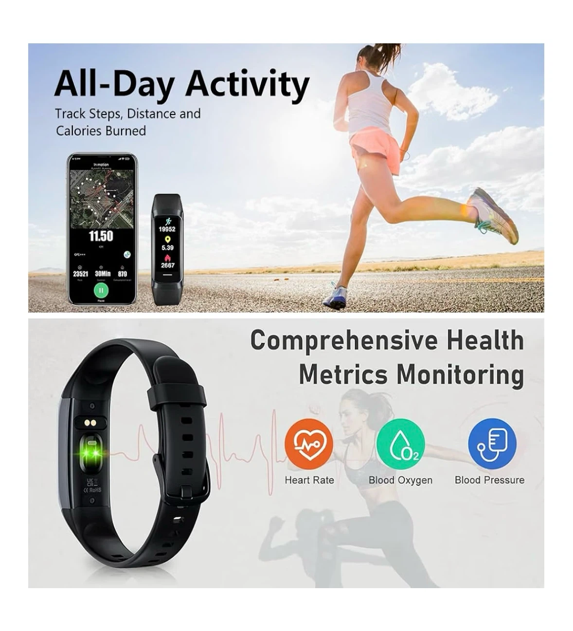 Fitness Tracker Smart Watch AMOLED Touch Color Screen - photo 4