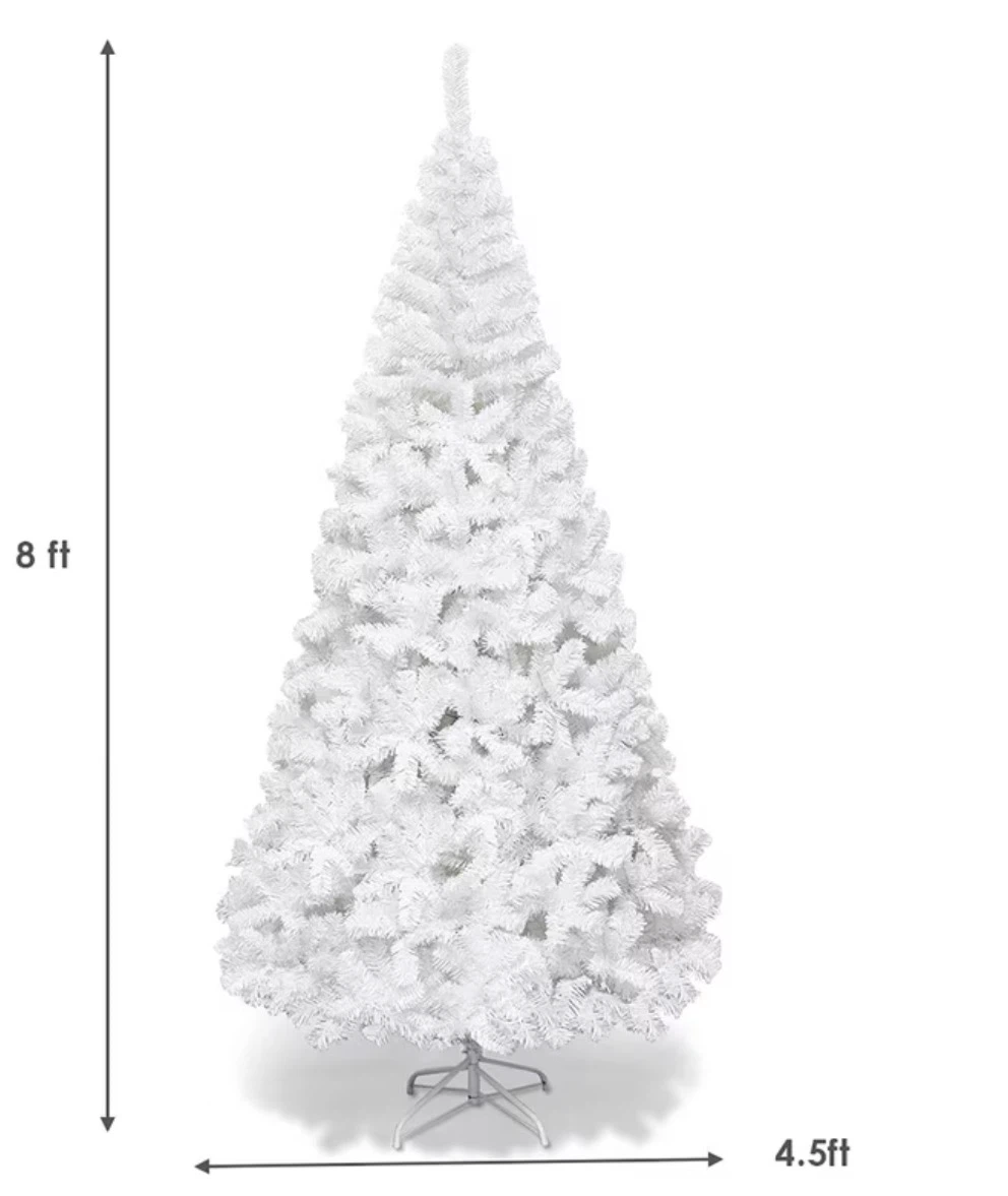 White Artificial Christmas Tree - 8 ft