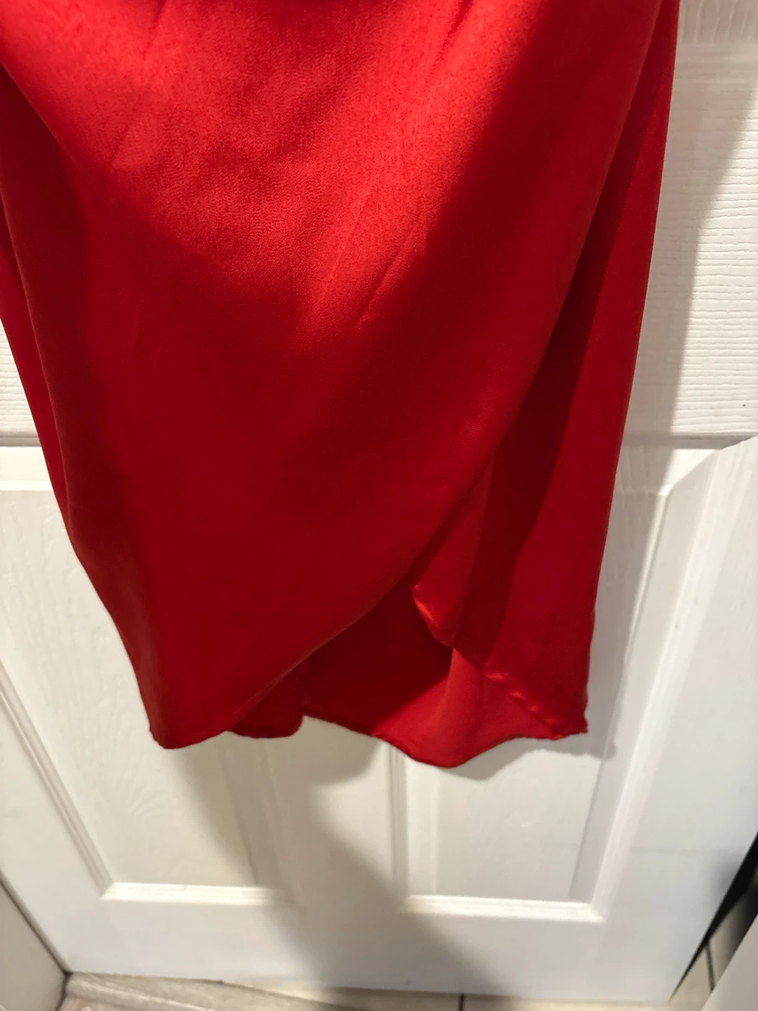 Red Ruched Slip Dress - photo 3