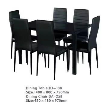 Modern 6-Chair Dining Table Set - Black ($200 or Best Offer)