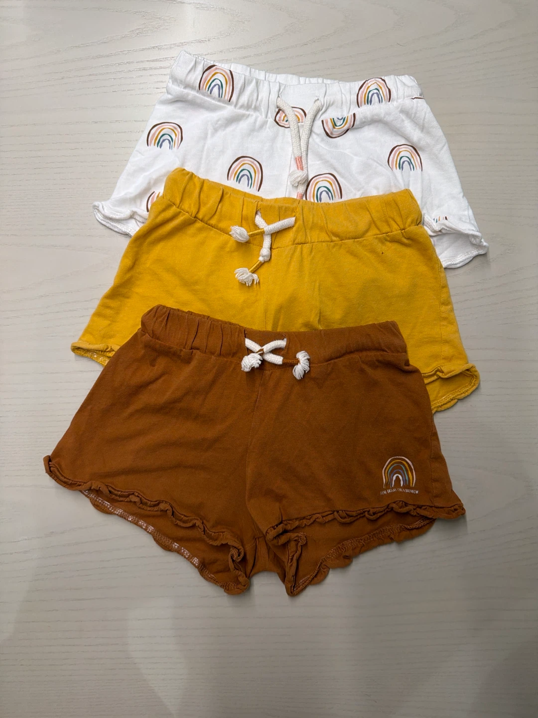 Toddler Girls Rainbow Shorts Set (3 Pairs) size 4-6