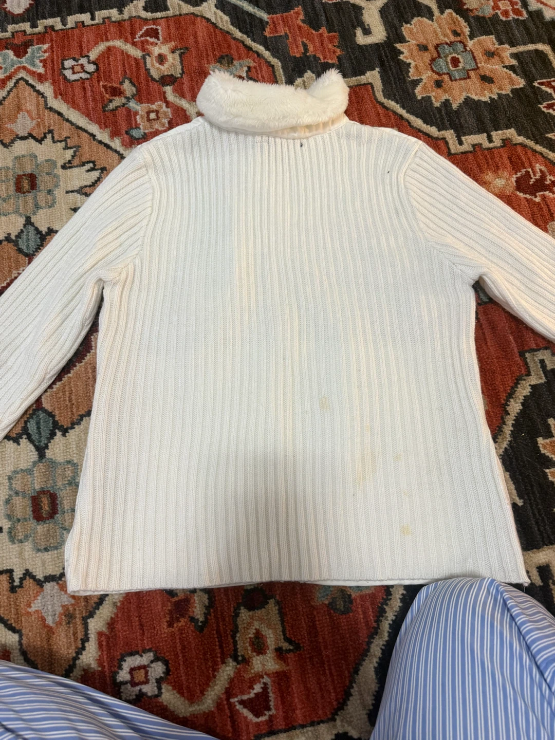 Carol Rose White Quilted Jacket with Fur Collar - photo 2
