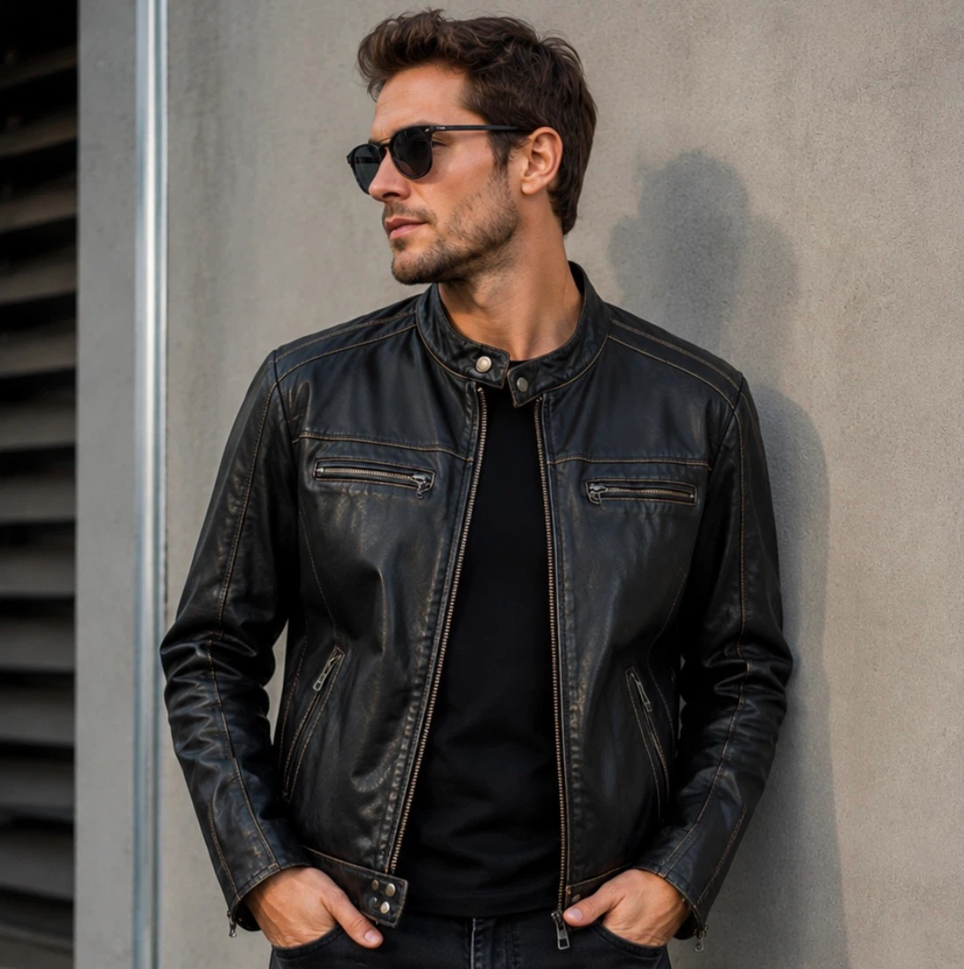 Danier Men's Genuine Leather Moto Jacket - photo 2