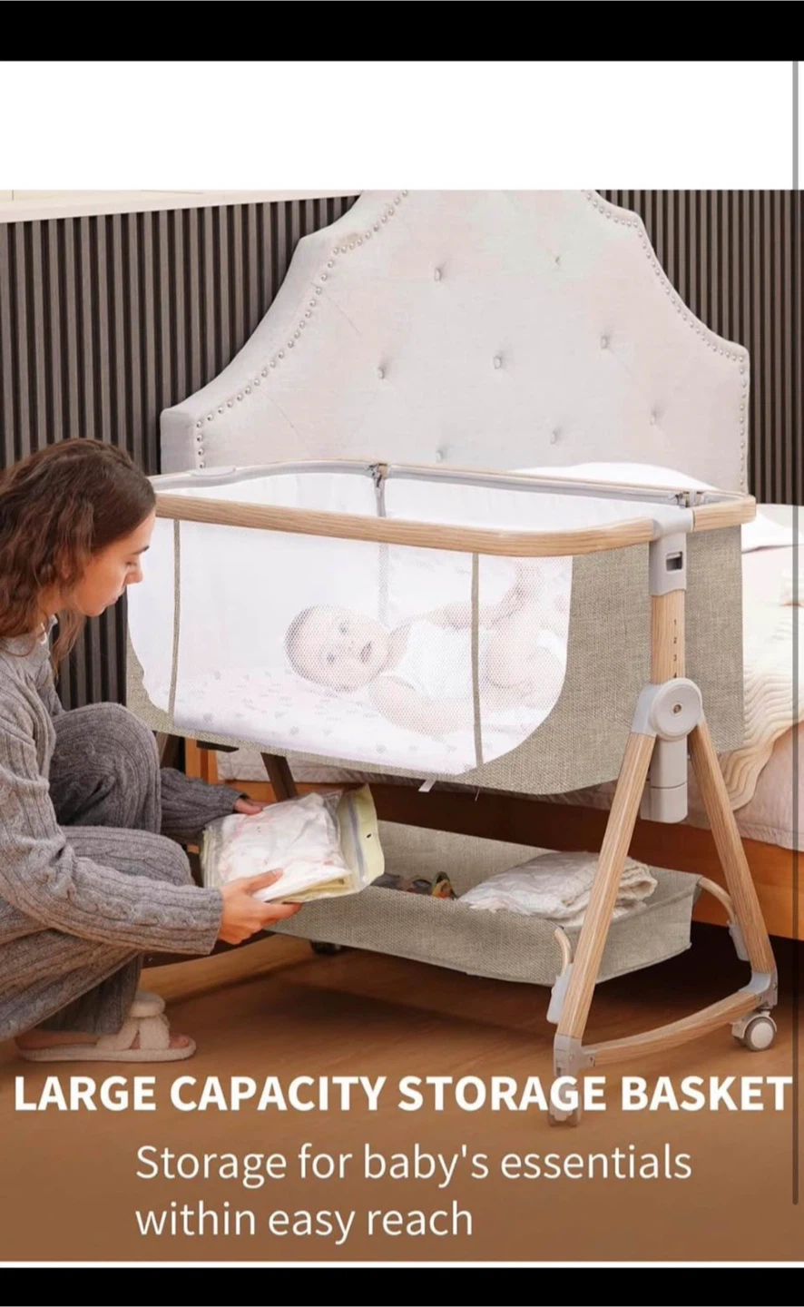 3-in-1 Convertible Baby Bassinet Bedside Sleeper - photo 3