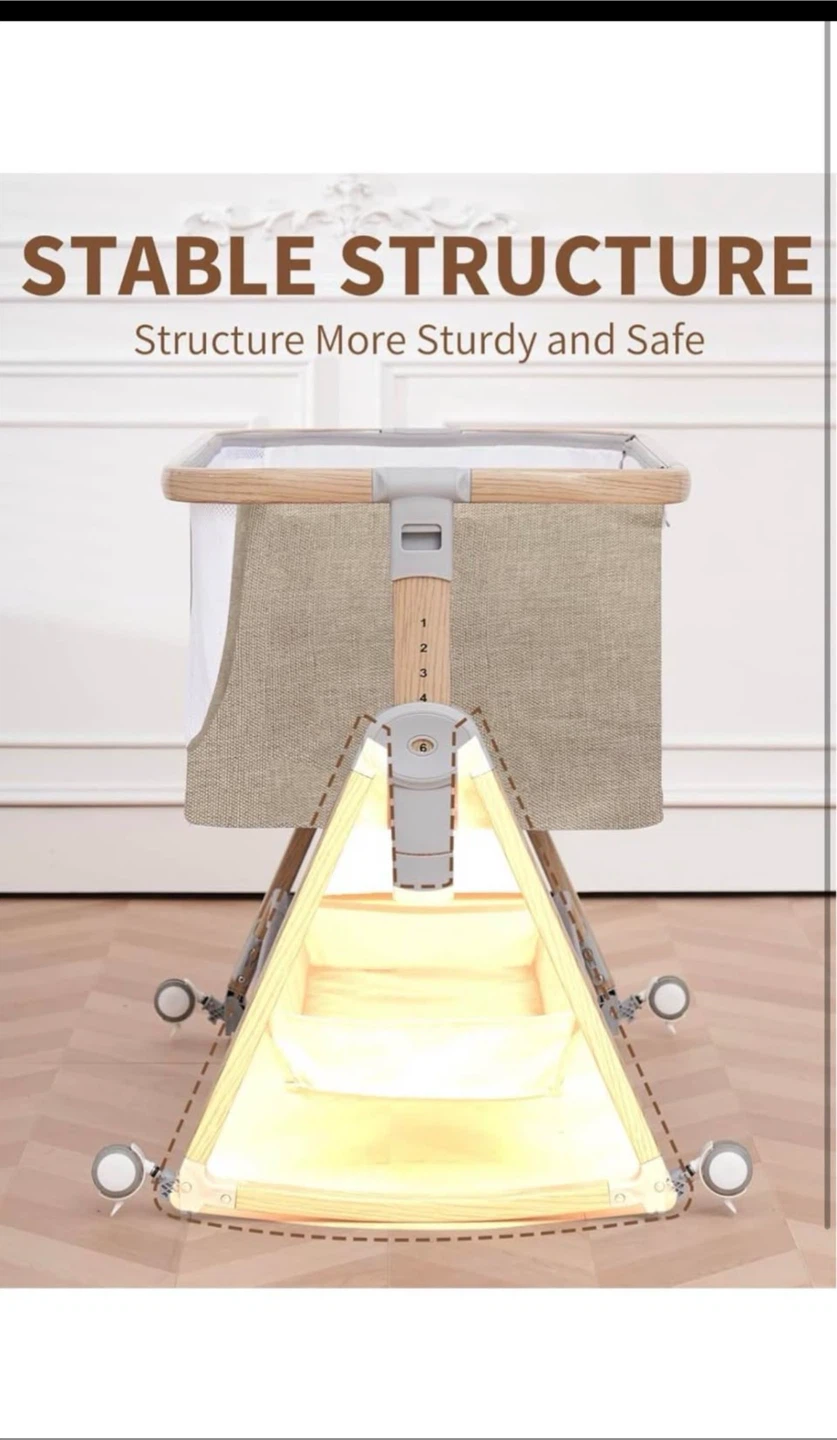 3-in-1 Convertible Baby Bassinet Bedside Sleeper - photo 5