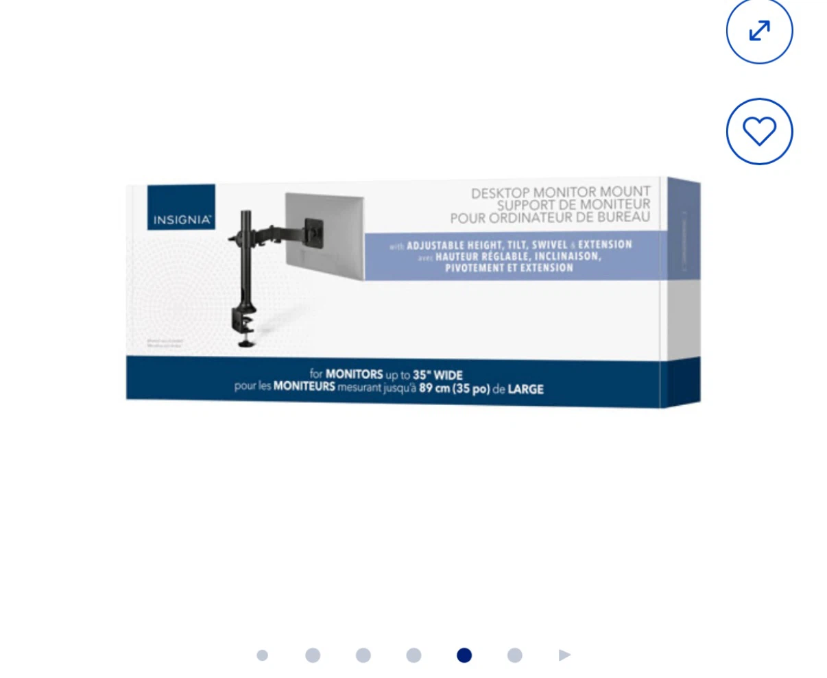 Insignia 35" Full Motion Monitor Mount – Never used - photo 2