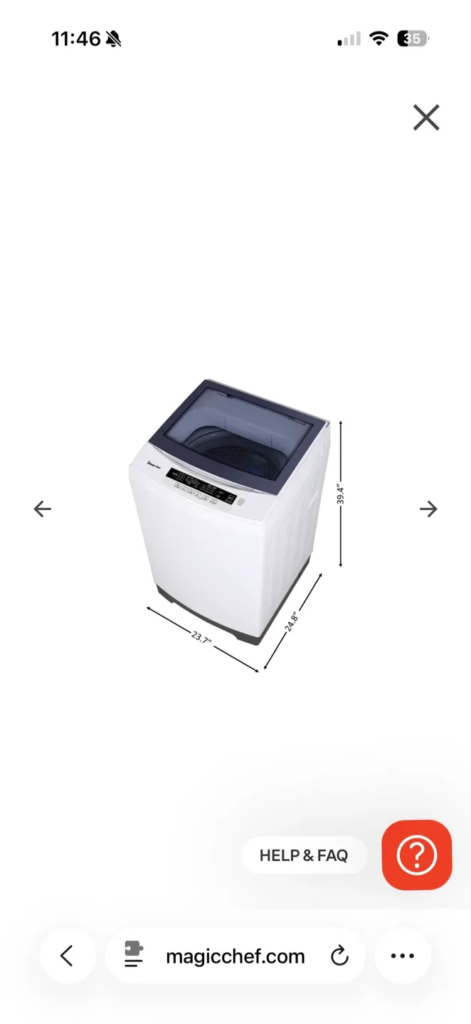 Magic Chef 3.0 Cu. Ft. Portable Compact Washer - Like New - photo 4