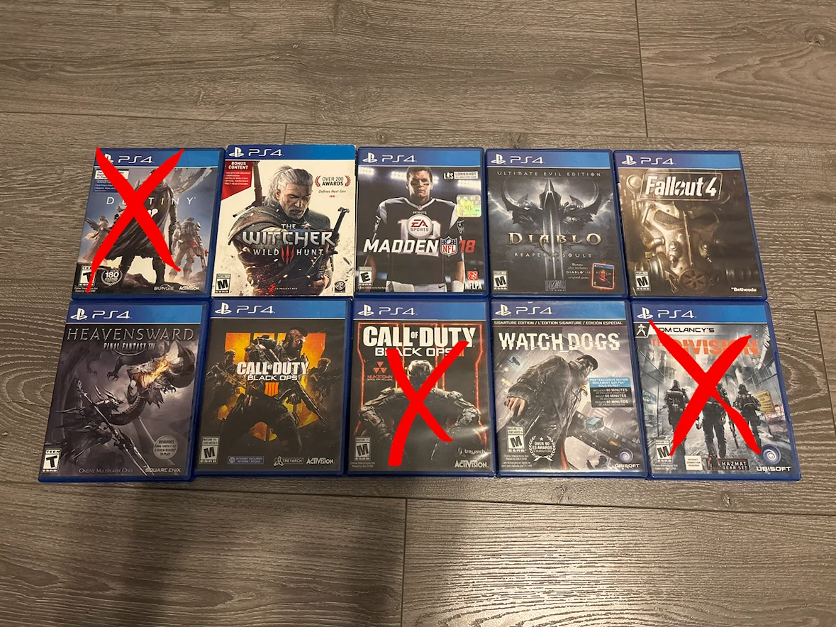 PS4 Game Bundle - Destiny, Witcher, Call of Duty & More!