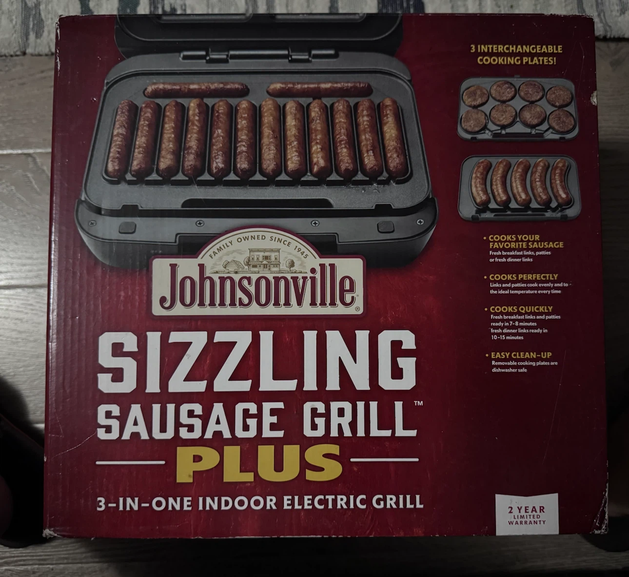 Johnsonville Sizzling Sausage Grill Plus