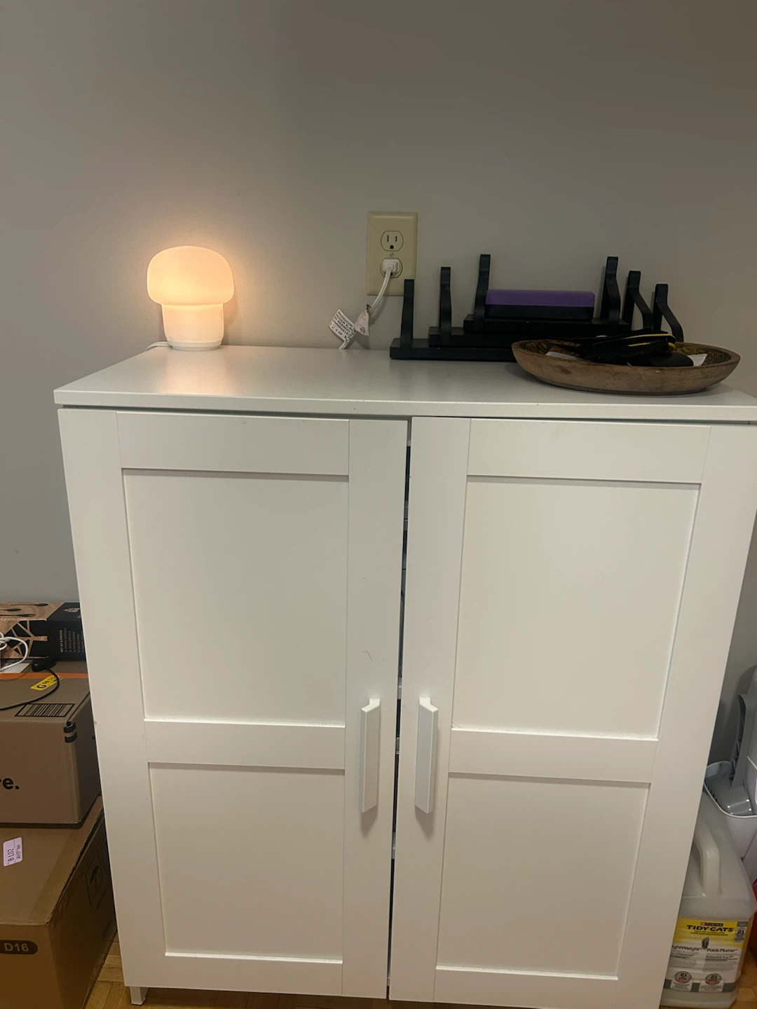 White Storage Cabinet - photo 2